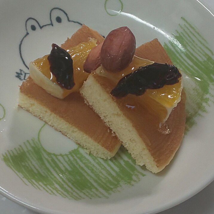 炒り落花生☆プルーン☆オレンジのパンケーキ☆